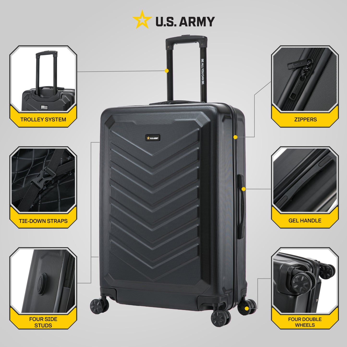 U.S. ARMY FOX 28" Large Suitcase