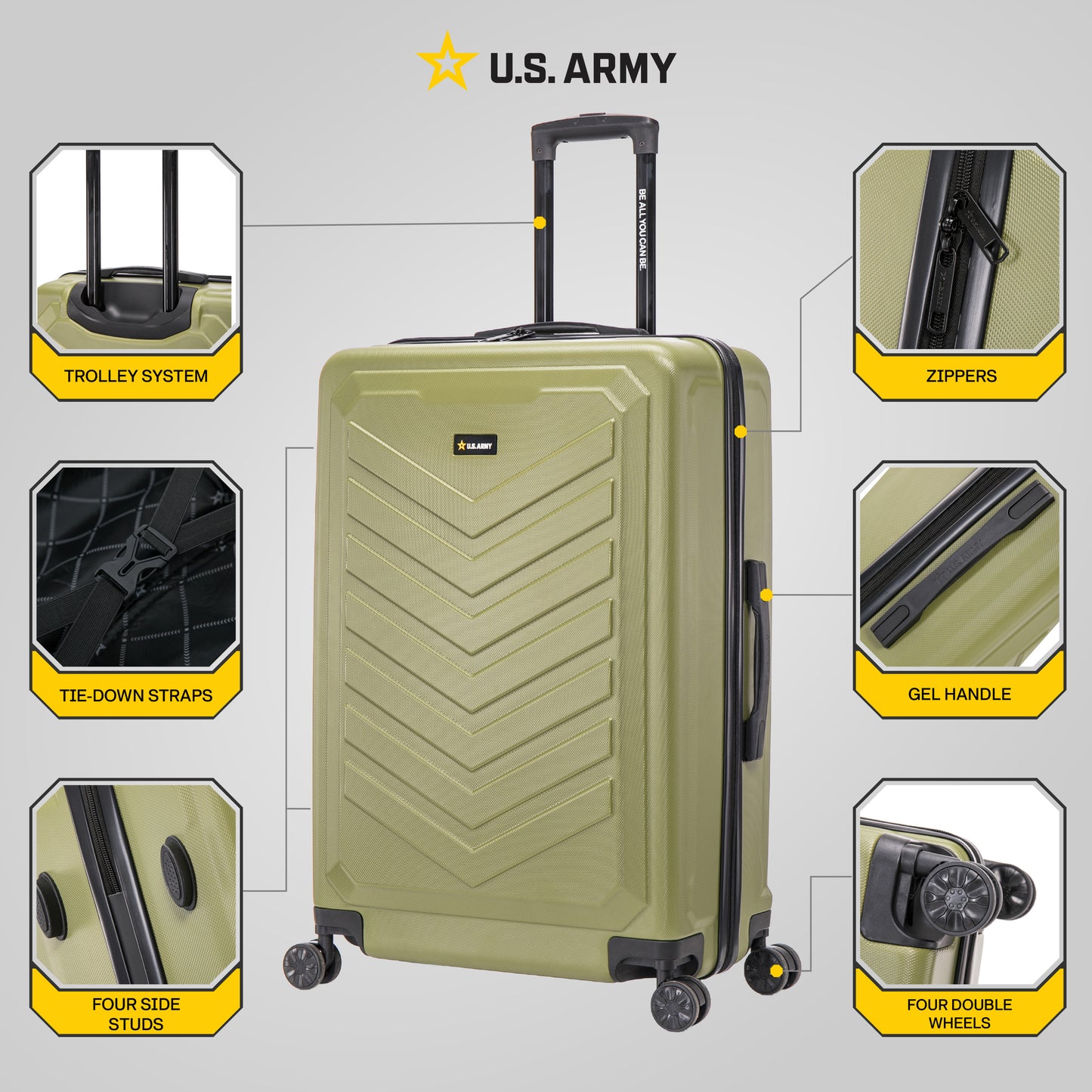 U.S. ARMY FOX 28" Large Suitcase