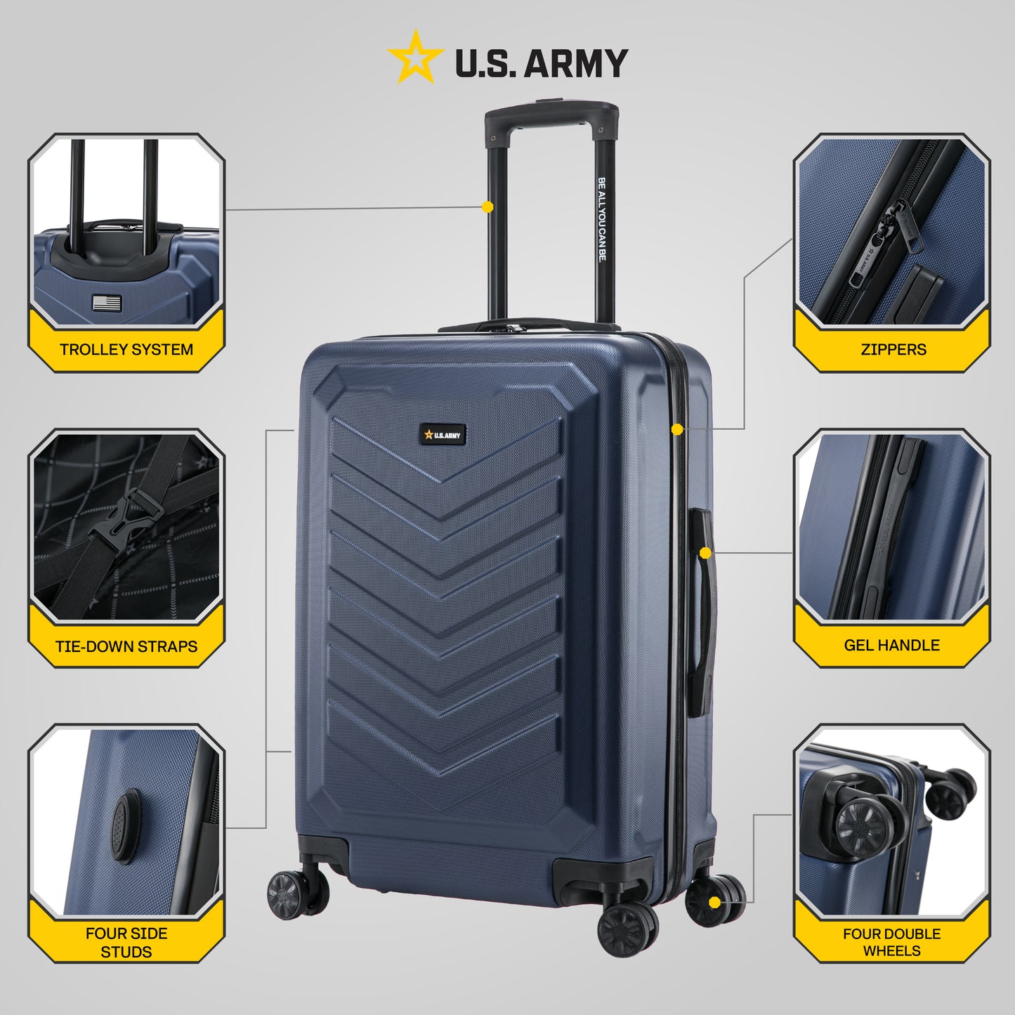 U.S. ARMY FOX 24" Medium Suitcase