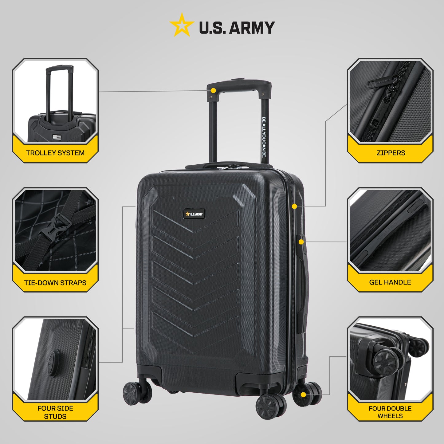 U.S. ARMY FOX 20" Carry-On Suitcase