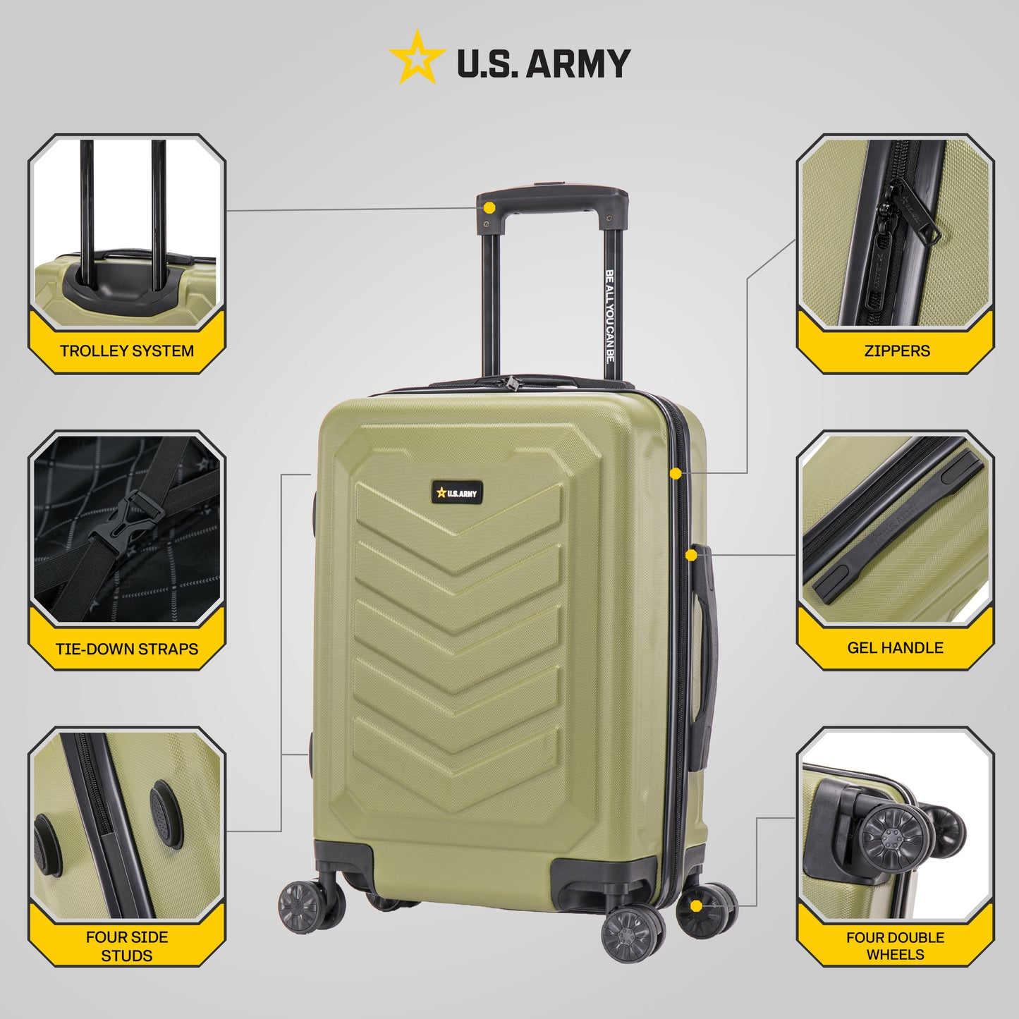 U.S. ARMY FOX 20" Carry-On Suitcase