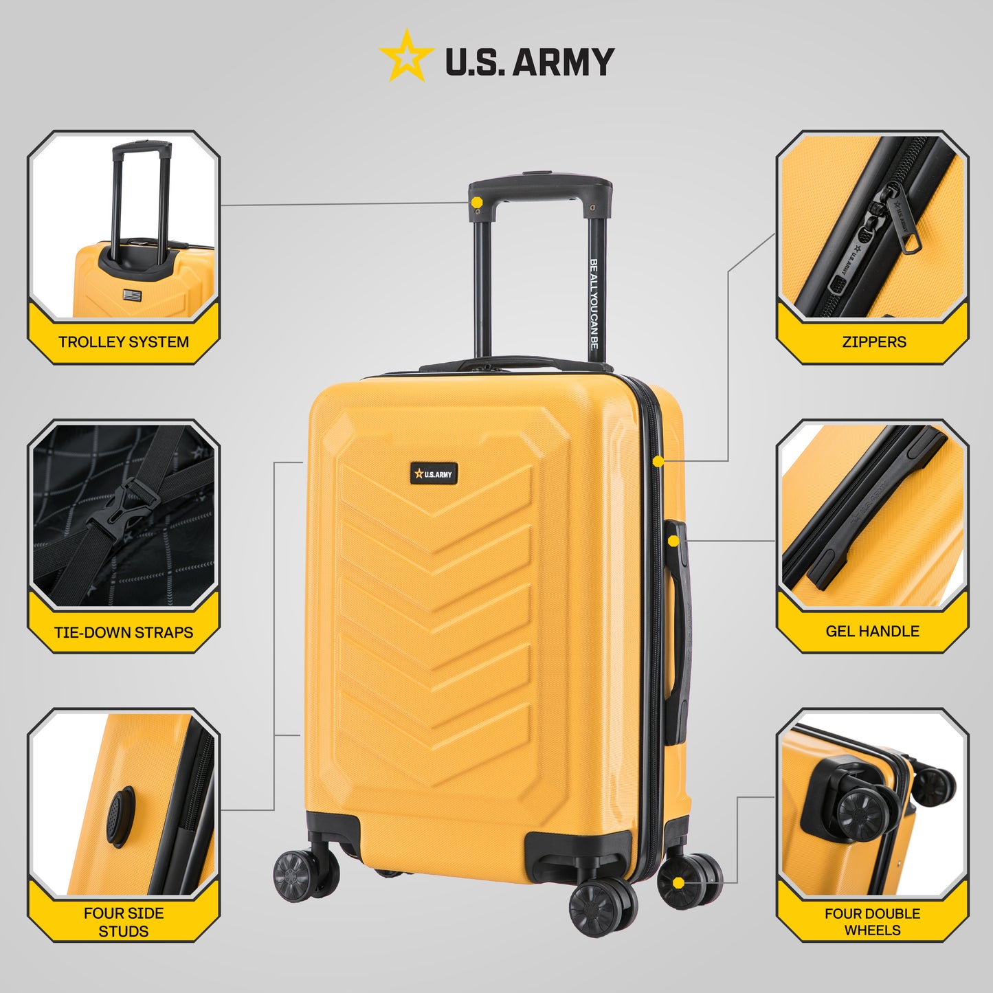 U.S. ARMY FOX 20" Carry-On Suitcase