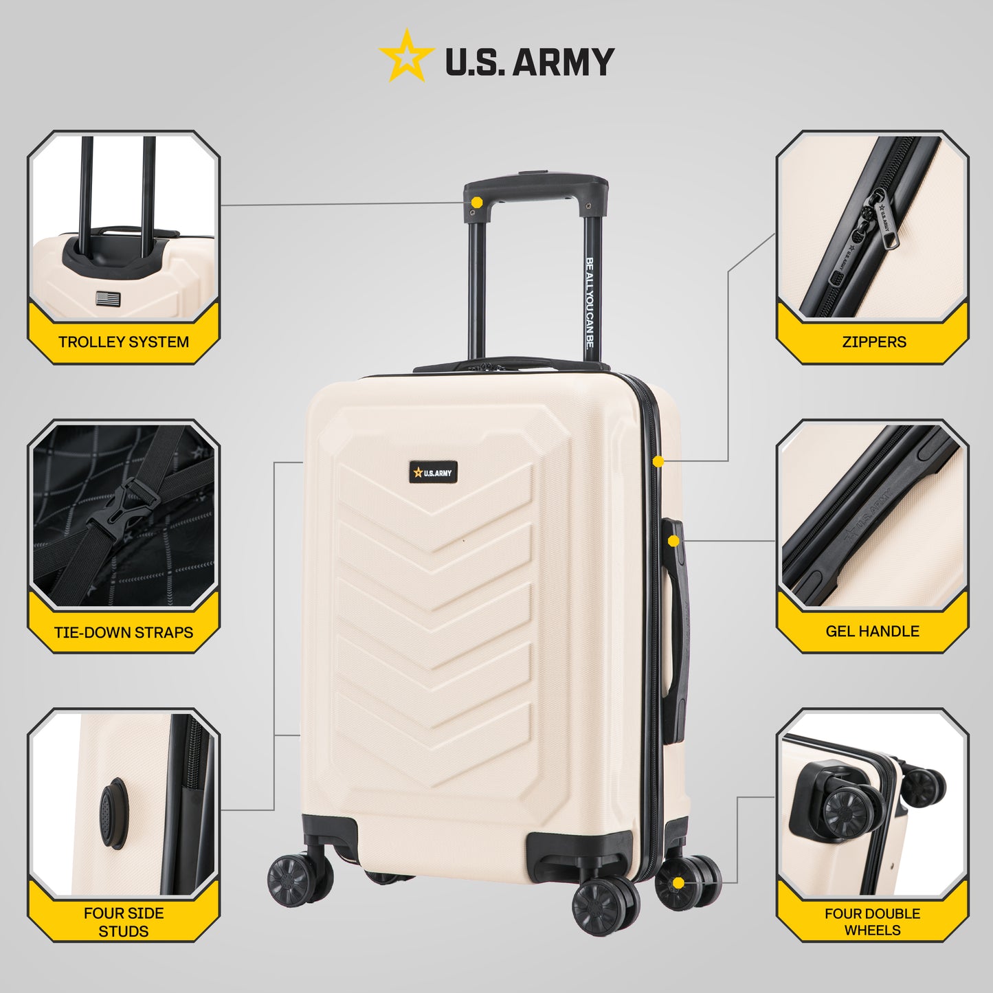 U.S. ARMY FOX 20" Carry-On Suitcase