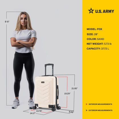 U.S. ARMY FOX 20" Carry-On Suitcase