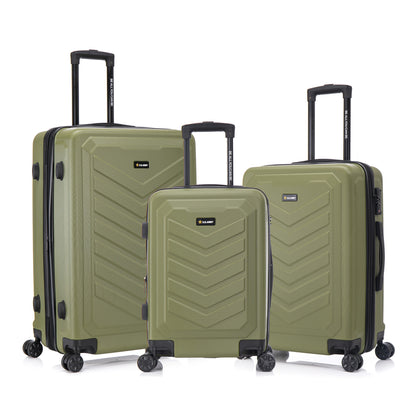 U.S. Army FOX PRO 3-Piece Luggage Set 20"/24"/28" Expandable Suitcases with TSA Lock