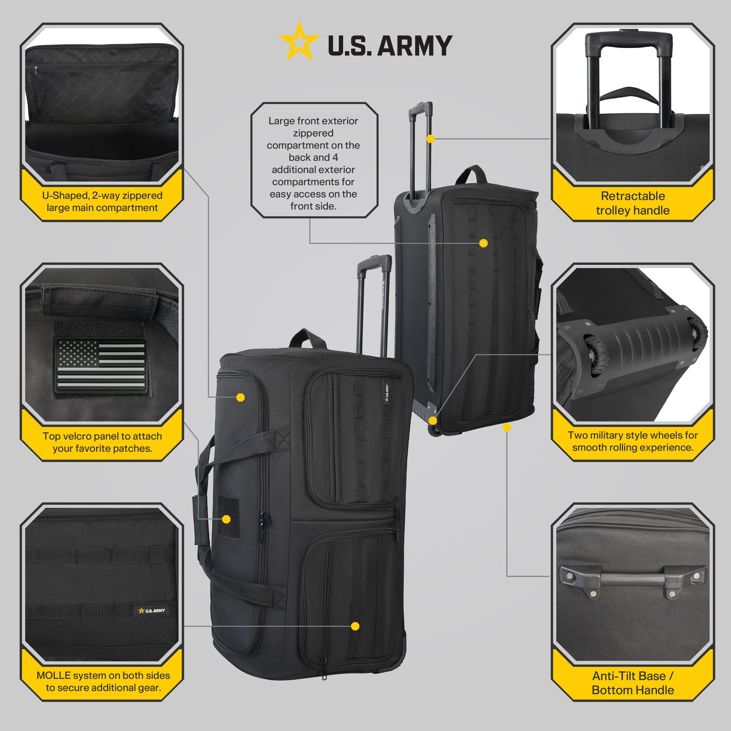 U.S. Army ROMEO 31-inch Tactical Rolling Duffel